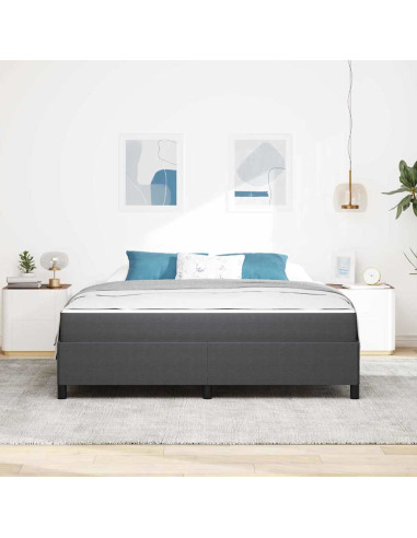 Struttura del letto Grigio scuro 180 x 200 cm Tessuto