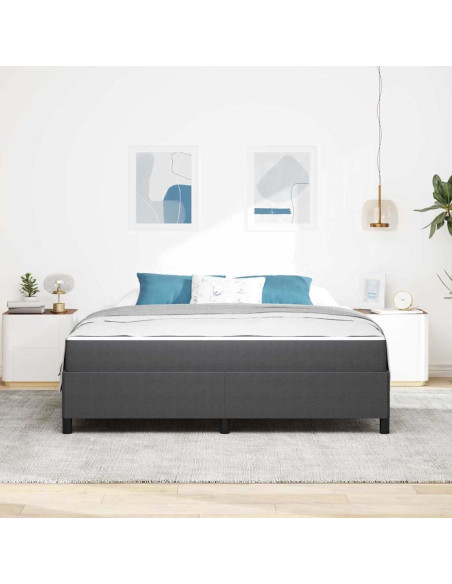 Struttura del letto Grigio scuro 180 x 200 cm Tessuto