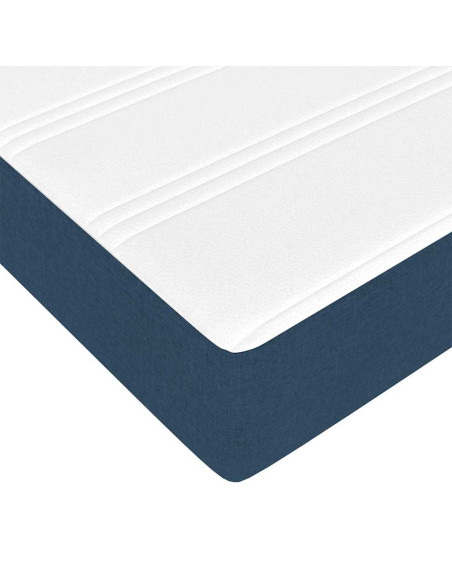Struttura del letto con materasso Blu 80 x 200 cm Tessuto