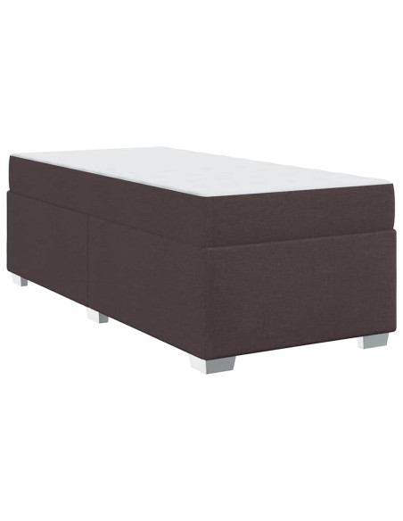 Struttura del letto Marrone Scuro 90 x 200 cm Tessuto