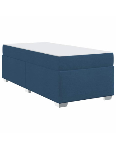 Struttura del letto con materasso Blu 90 x 200 cm Tessuto