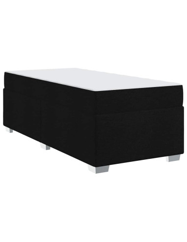 Struttura del letto con materasso Nero 100 x 200 cm Tessuto