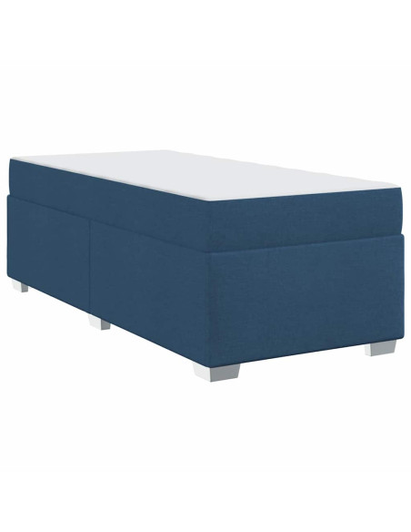 Struttura del letto con materasso Blu 100 x 200 cm Tessuto