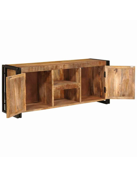Mobile TV Marrone Legno di mango massello grezzo