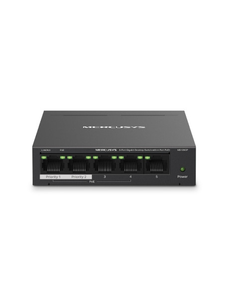 SWITCH DESKTOP MS105GP UNMANGED POE 5P GIGABIT 4 POE+ FINO 65W
