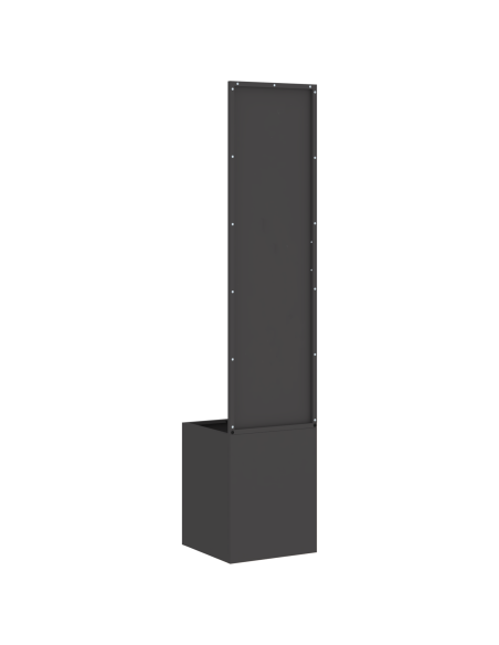 Vaso da Giardino con Pannello Decorativo Nero 32 x 140 cm