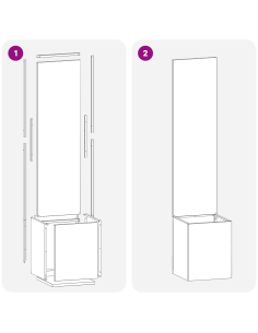 Schermo per privacy in giardino Ruggine 50 x 32 x 150 cm 2