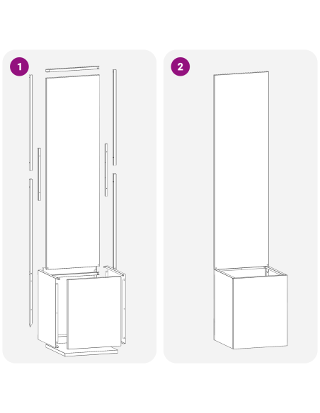 Schermo per privacy in giardino Ruggine 50 x 32 x 150 cm