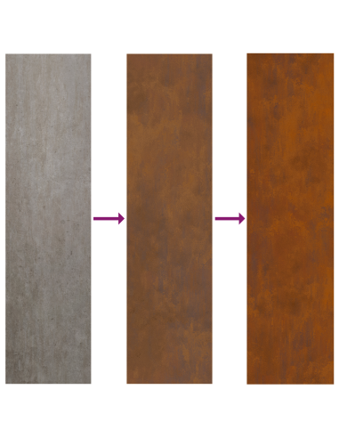 Schermo per privacy in giardino Ruggine 50 x 32 x 150 cm