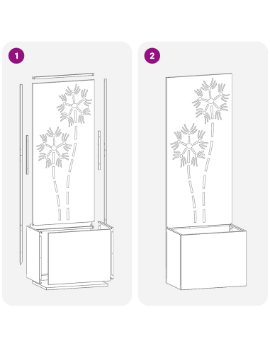 Schermo per privacy in giardino Antracite 50 x 32 x 150 cm