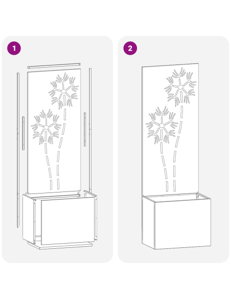 Schermo per privacy in giardino Antracite 50 x 32 x 150 cm