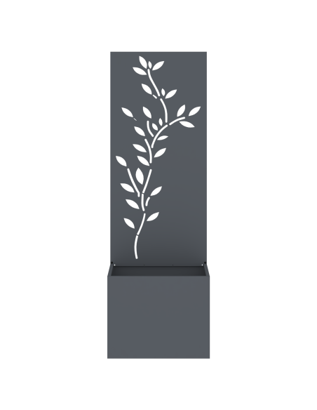 Vaso da Giardino con Pannello Decorativo Antracite 50 x 140 cm