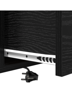 Armadio da Notte con cassetto 2 pcs Rovere Nero 42 x 41 x 56 cm 2