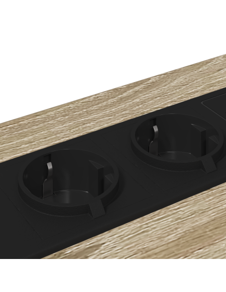 Comò con stazione di ricarica con cassetto 2 pcs rovere sonoma