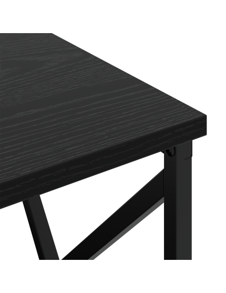 Comò con stazione di ricarica con cassetto 2 pcs Rovere nero