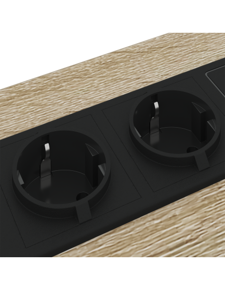 Comò con stazione di ricarica con cassetto 2 pcs rovere sonoma
