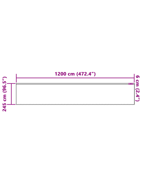 Tenda in Pizzo con tende Bianco 245 x 1200 cm Poliestere