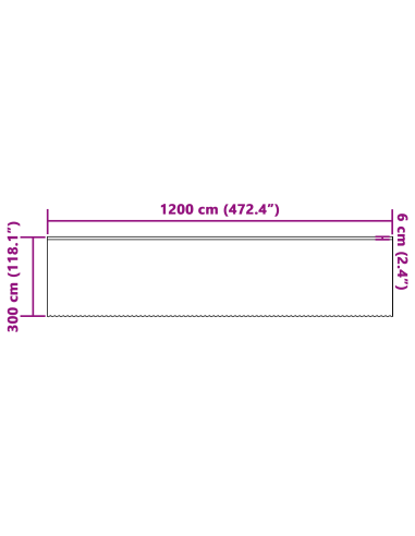 Tenda in Pizzo con tende Bianco 300 x 1200 cm Poliestere