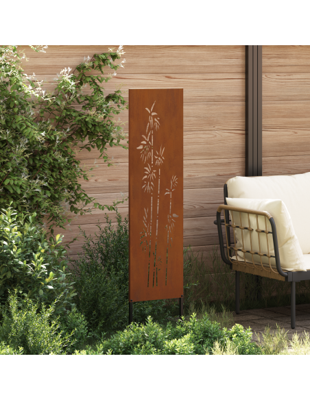 Pannello Decorativo da Giardino Ruggine 32 x 140 cm