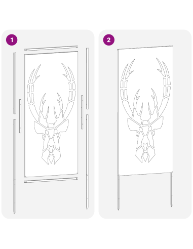 Schermo per privacy in giardino Argento 50 x 140 cm