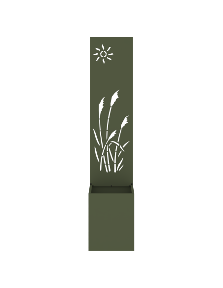 Vaso da Giardino con Pannello Decorativo Oliver verde