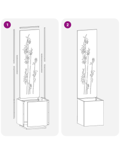 Schermo per privacy in giardino Floreale Antracite 32 x 140 cm 2