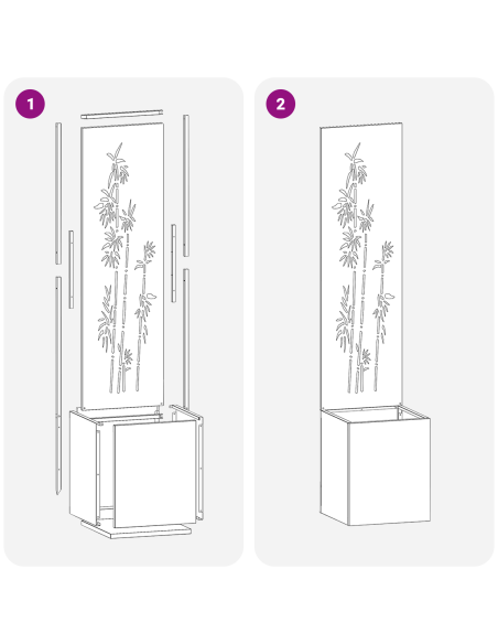 Schermo per privacy in giardino Floreale Antracite 32 x 140 cm
