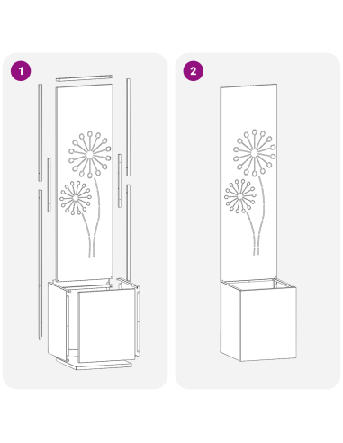 Schermo per privacy in giardino Traforo Antracite 32 x 140 cm