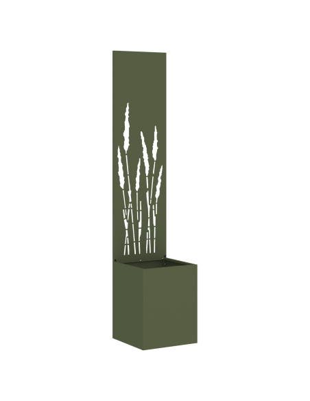 Vaso da Giardino con Pannello Decorativo Oliver verde