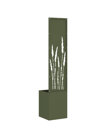 Vaso da Giardino con Pannello Decorativo Oliver verde