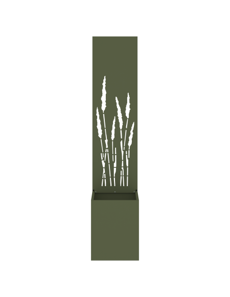 Vaso da Giardino con Pannello Decorativo Oliver verde