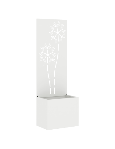 Schermo per privacy in giardino Floreale Bianco 50 x 140 cm