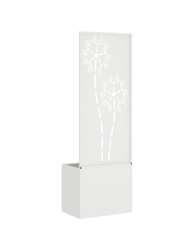 Schermo per privacy in giardino Floreale Bianco 50 x 140 cm