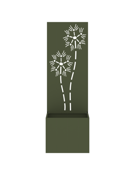 Vaso da Giardino con Pannello Decorativo Oliver verde