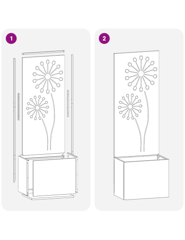 Schermo per privacy in giardino Traforo Bianco 50 x 140 cm