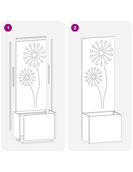 Schermo per privacy in giardino Traforo Bianco 50 x 140 cm