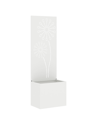 Schermo per privacy in giardino Traforo Bianco 50 x 140 cm