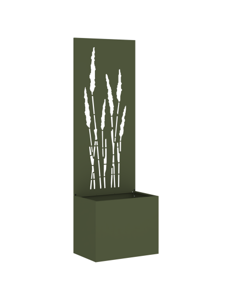 Vaso da Giardino con Pannello Decorativo Oliver verde