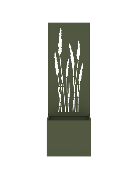 Vaso da Giardino con Pannello Decorativo Oliver verde
