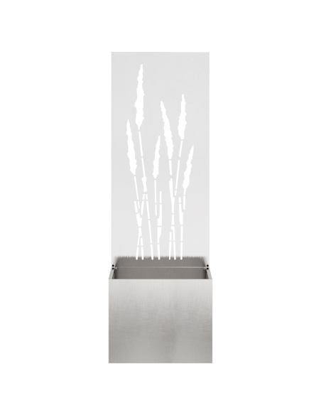 Vaso da Giardino con Pannello Decorativo Argento 50 x 140 cm