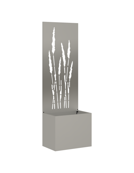 Vaso da Giardino con Pannello Decorativo Ruggine 50 x 140 cm