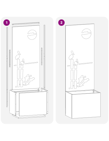 Schermo per privacy in giardino Traforo Bianco 50 x 140 cm