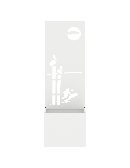 Schermo per privacy in giardino Traforo Bianco 50 x 140 cm