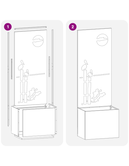 Schermo per privacy in giardino Traforo Argento 50 x 140 cm