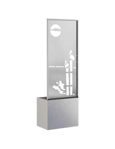 Schermo per privacy in giardino Traforo Argento 50 x 140 cm