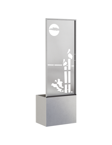 Schermo per privacy in giardino Traforo Argento 50 x 140 cm