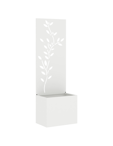 Schermo per privacy in giardino Floreale Bianco 50 x 140 cm