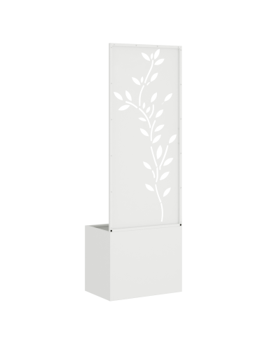 Schermo per privacy in giardino Floreale Bianco 50 x 140 cm