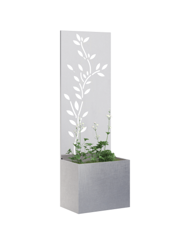 Schermo per privacy in giardino Floreale Argento 50 x 140 cm