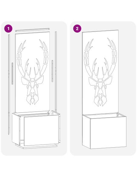 Schermo per privacy in giardino Argento 50 x 140 cm